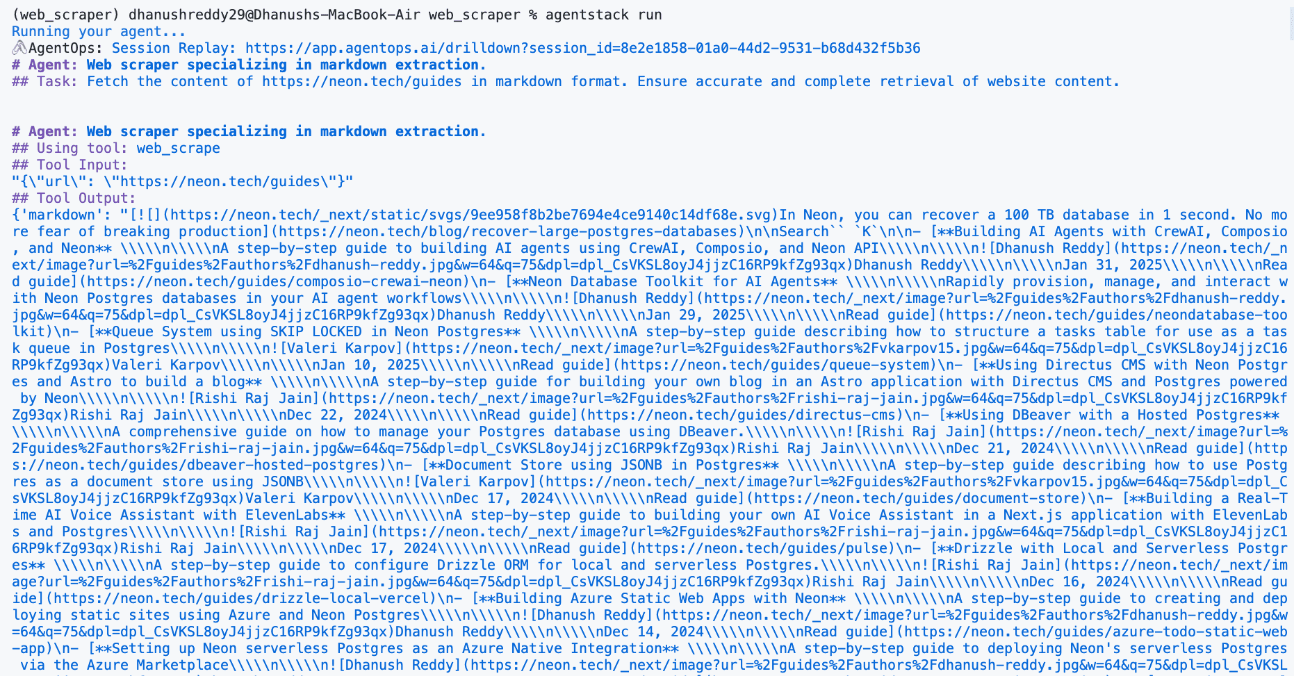 Web Scraper Agent Output 1